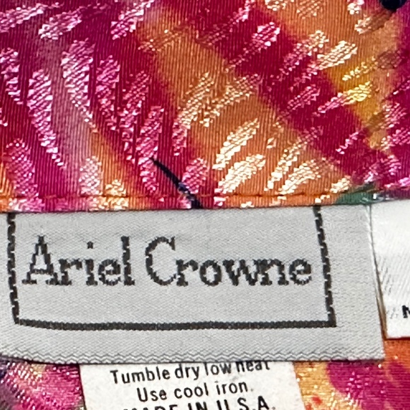 Women's Vintage Ariel Crowne Flroal Blouse (Women's Size 12) - Picture 6 of 6